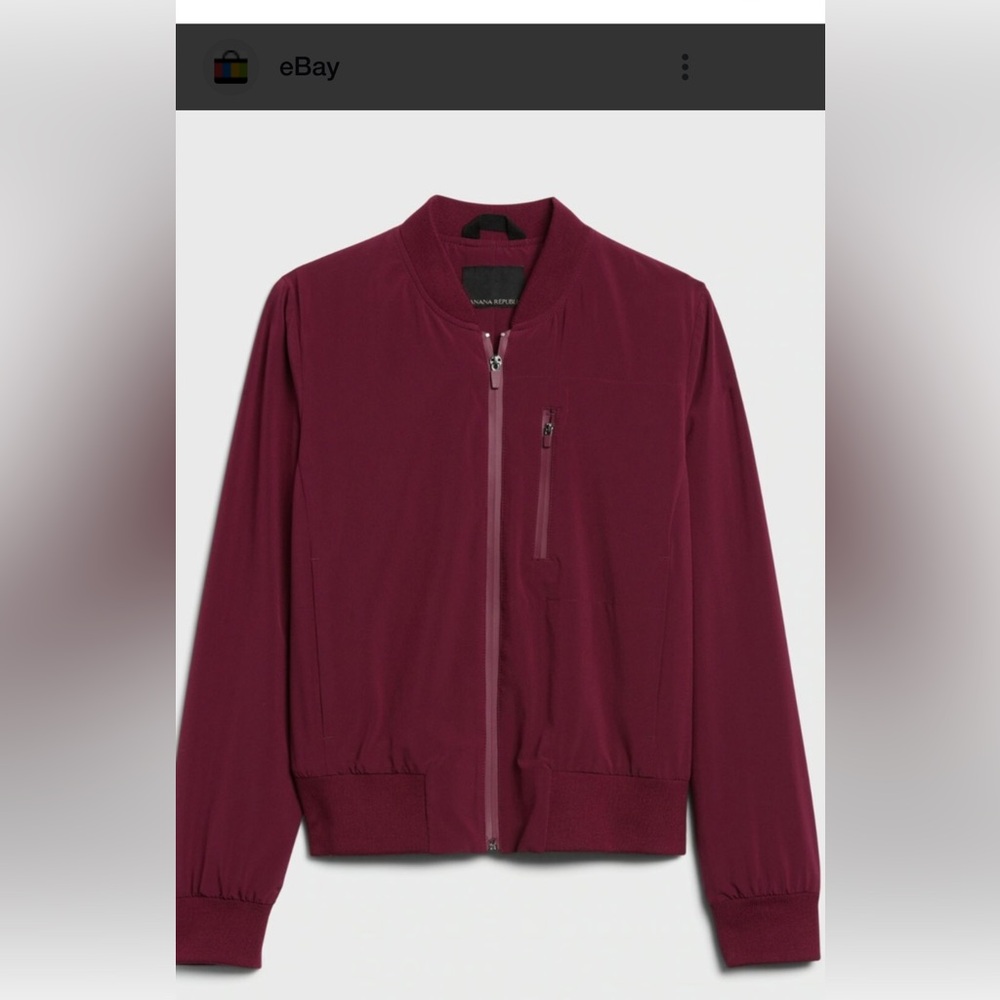 Banana Republic Women's Rich Burgundy Bomber Jacket